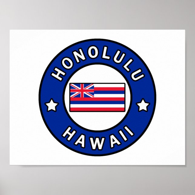 Honolulu Hawaii Poster (Framsidan)