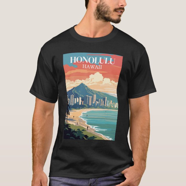Honolulu, Hawaii: Resemal T Shirt (Framsida)