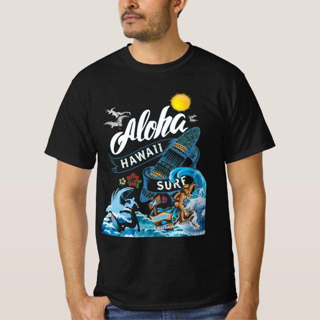 Honolulu Hawaii Semester Strand T Shirt (Framsida)