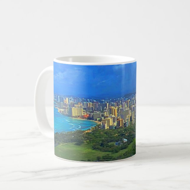 Honolulu, Hawaii Skyline #1 Mugg (Framsida vänster)