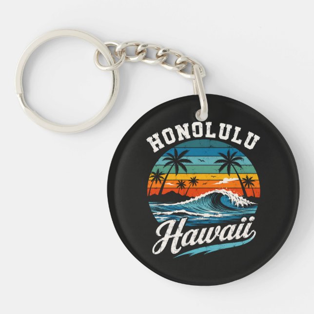 Honolulu Hawaii Surf Solnedgång (Framsidan)