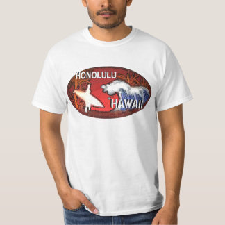 Honolulu Hawaii surfer vågar art value T T-shirt