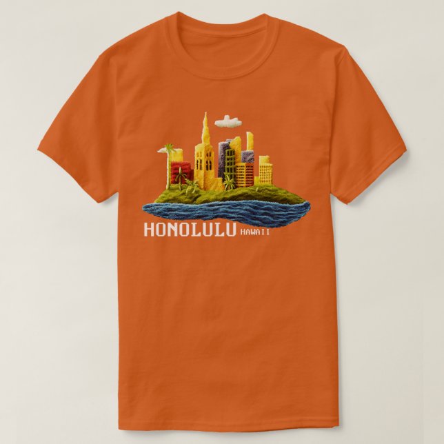 Honolulu Hawaii T Shirt (Design framsida)