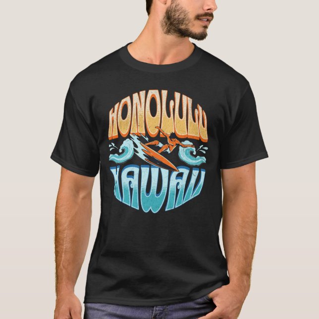 Honolulu Hawaii T Shirt (Framsida)