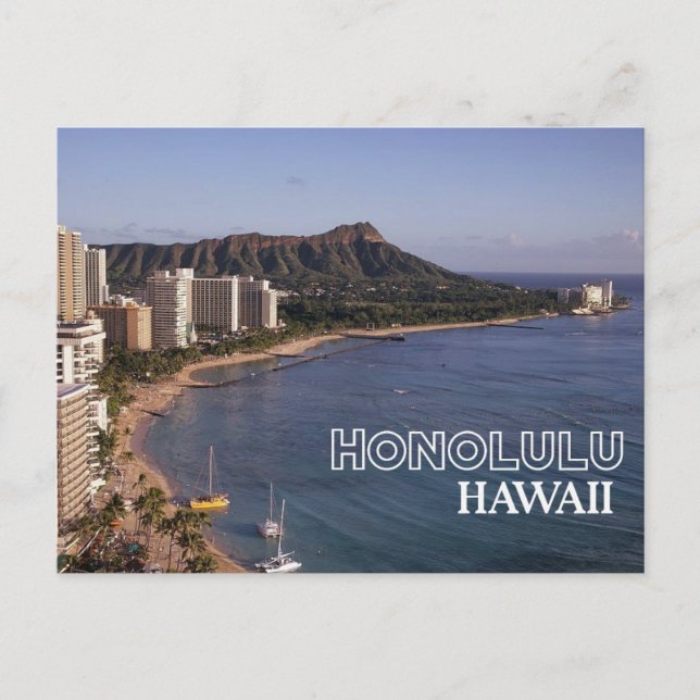  Honolulu, Hawaii Travel Postcard  Vykort (Framsida)