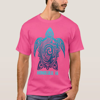 Honolulu Hawaii Tribal Turtle Hawaiian Surfer Divi T Shirt