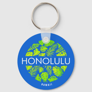Honolulu Hawaii Tropical Custom Name Keychain Nyckelring