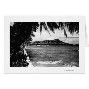Honolulu, Hawaii - View Diamond Head Hälsningskort