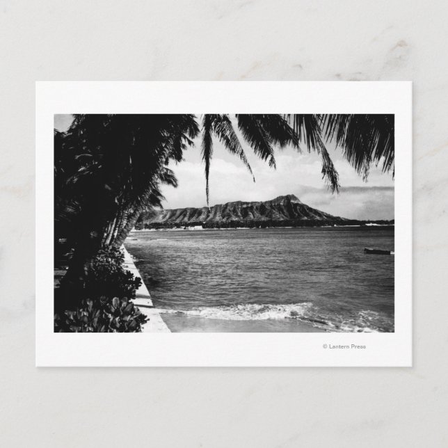 Honolulu, Hawaii - View Diamond Head Vykort (Framsida)