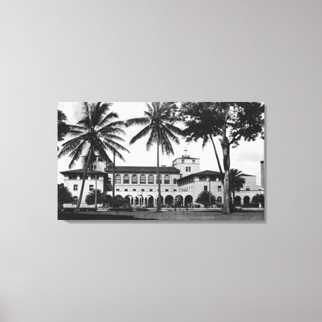 Honolulu, Hawaii View of Federal Bldg and Post 2 Canvastryck (Framsida)