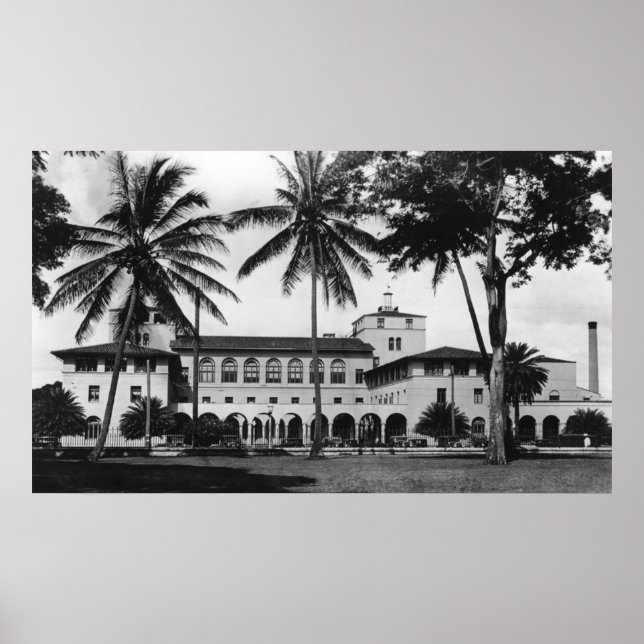 Honolulu, Hawaii View of Federal Bldg and Post 2 Poster (Framsidan)