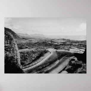 Honolulu, Hawaii - "View of the Pali" Poster