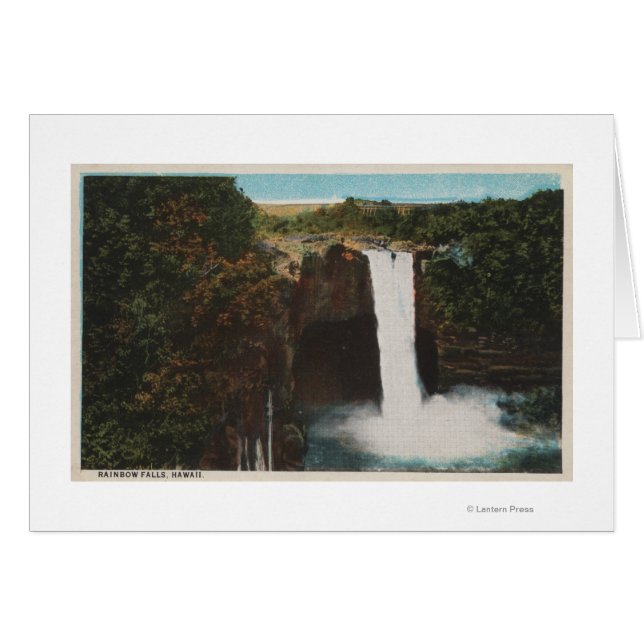 Honolulu, HI - View of Rainbow Falls Hälsningskort (Framsidan Horizontal)