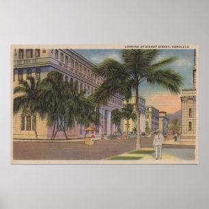 Honolulu, HIView of Bishop St. Honolulu, HI Poster