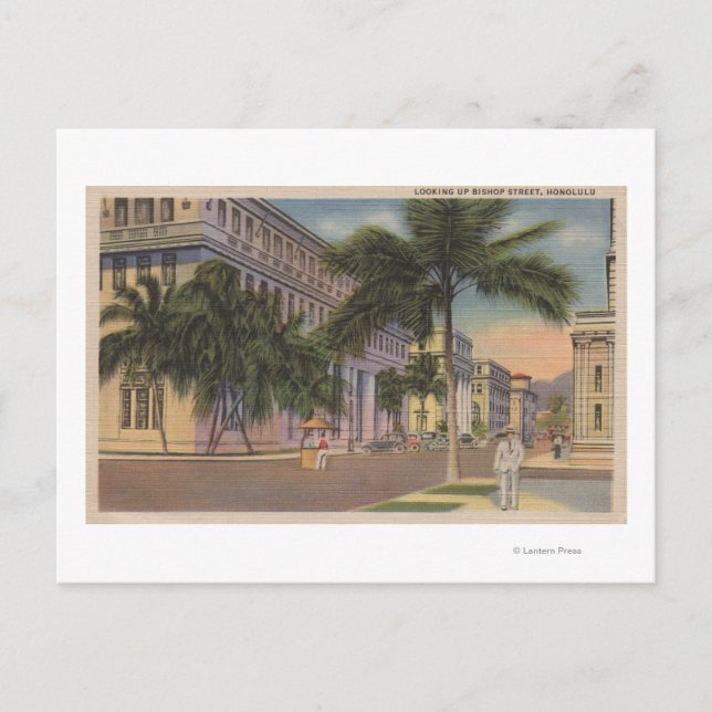 Honolulu, HIView of Bishop St. Honolulu, HI Vykort (Framsida)