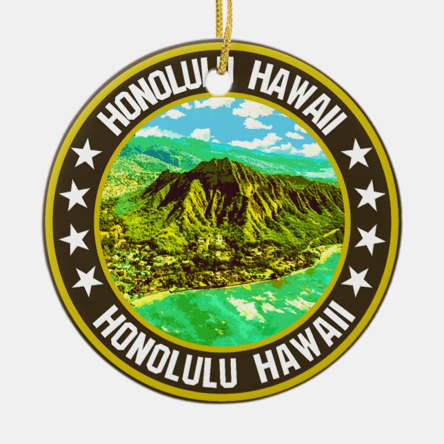 Honolulu Julgransprydnad Keramik (Framsidan)