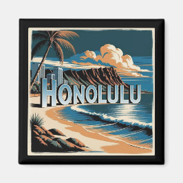Honolulu O'aho Hawaii Magnet