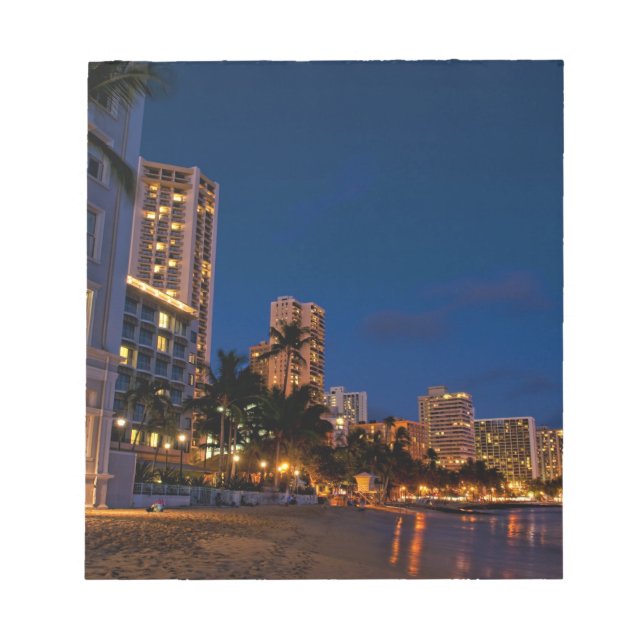 Honolulu, Oahu, Hawaii. Nattexponering Anteckningsblock (Framsida)