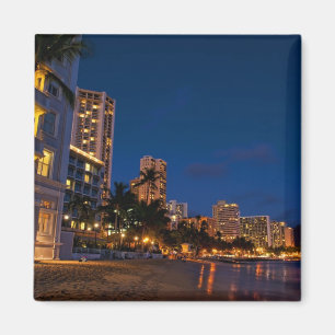 Honolulu, Oahu, Hawaii. Nattexponering för Magnet