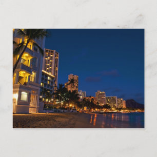 Honolulu, Oahu, Hawaii. Nattexponering Vykort