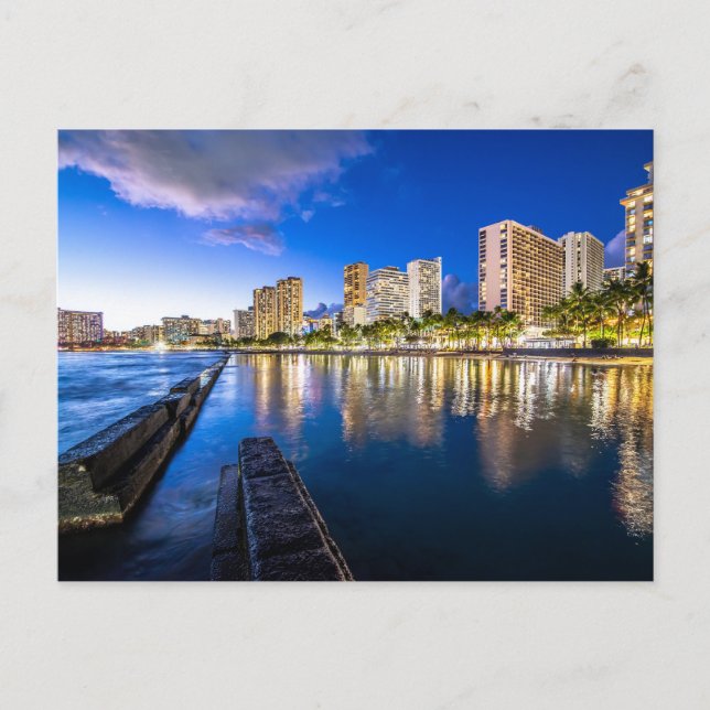 HONOLULU OAHU HAWAIIEN VYKORT (Framsida)