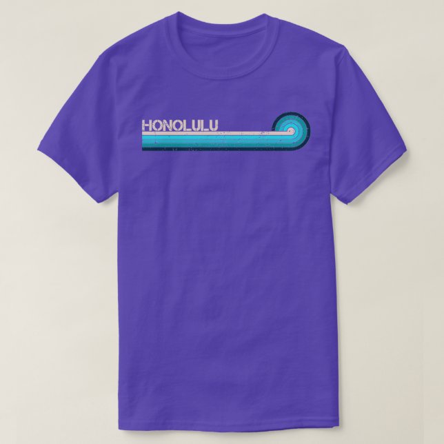 Honolulu Retro Rand TShirt T Shirt (Design framsida)
