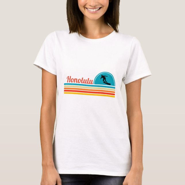 Honolulu Retro T Shirt (Framsida)