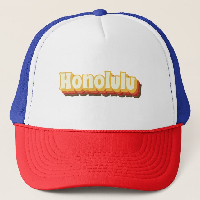 Honolulu Retro Vintage Text Keps (Framsida)