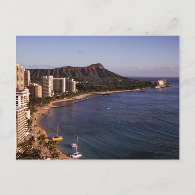 Honolulu Skyline Postcard Vykort (Framsida)