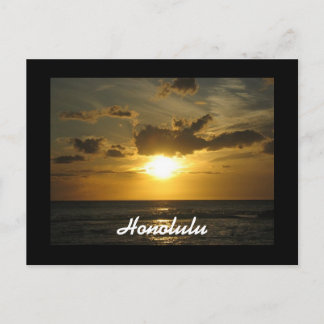 Honolulu Sunset Vykort