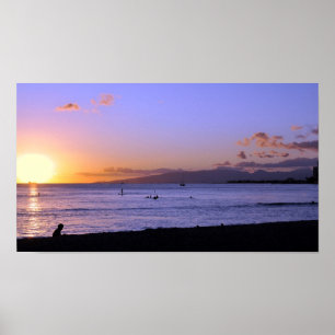 Honolulu Twilight-utskrift Poster