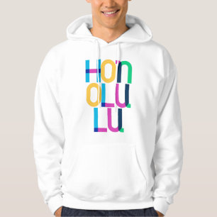 Honolulu United Stater Pop Art Brev Hoodie