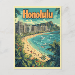 Honolulu - Urban Hawaii Strand Vykort