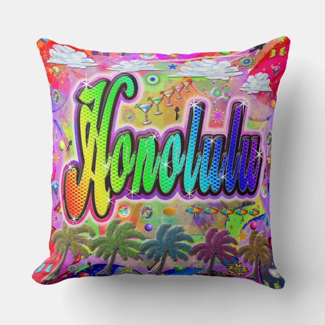 Honolulu Vista Express Pillow Kudde (Framsida)