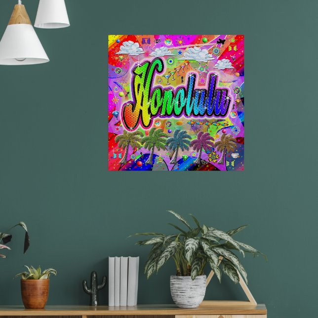 Honolulu Vista Express Poster (Vardagsrum 1)