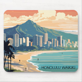Honolulu Waikiki Beach Hawaii Panorama View Beach Musmatta