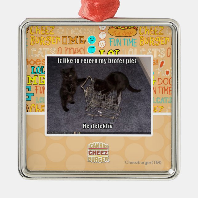 Honom defectiv julgransprydnad metall (Framsidan)