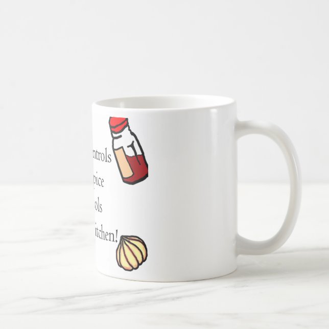 Honom som kontrollerar kryddamuggen kaffemugg (Höger)