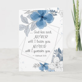 Hönor 13:5 Jag Lämnar ALDRIG. Kort