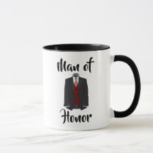 Honor Burgundy Tuxedo Bröllop Coffee Mugg