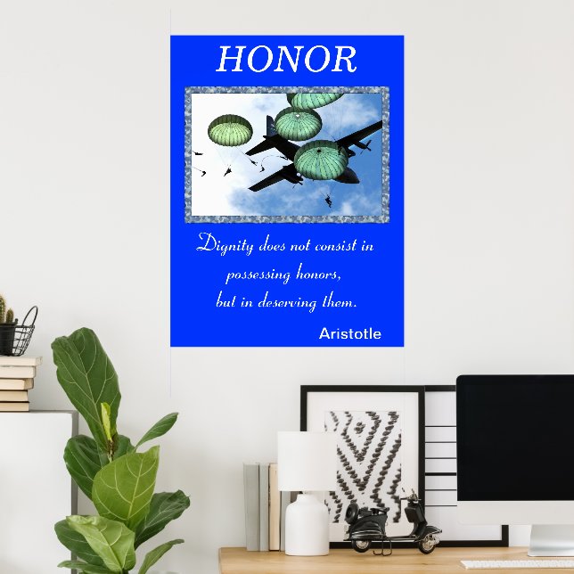 Honor Commands the Battlefield's Noble Spirit Poster (Hemmakontoret)