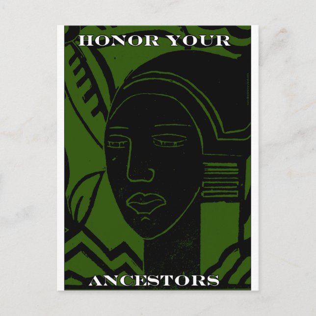 "HONOR DIN ANCESTORS" VYKORT (Framsida)