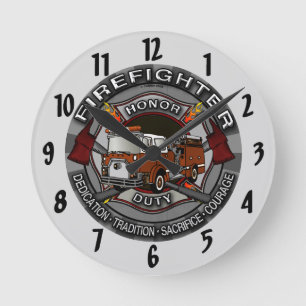 Honor Firefighter-klocka Rund Klocka