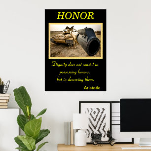 Honor Fuels Militär Valor and Bravery Poster