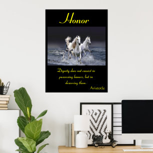 Honor Gallops över Twilight Ocean Vågar Poster