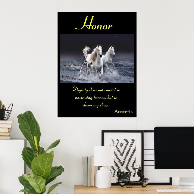 Honor Gallops över Twilight Ocean Vågar Poster (Hemmakontoret)