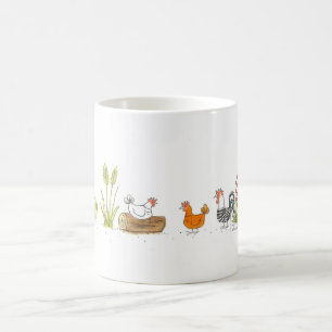 Hönor i ängmuggen kaffemugg