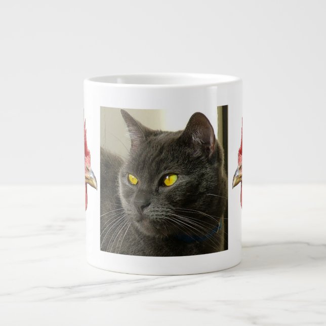Hönor och katt jumbo mugg (Framsidan)