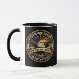 Honor Our Heros Military Coin Patriotic Coffee Mug Mugg