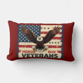 Honor Our Veterans Lumbar Support Throw Pillow Lumbarkudde